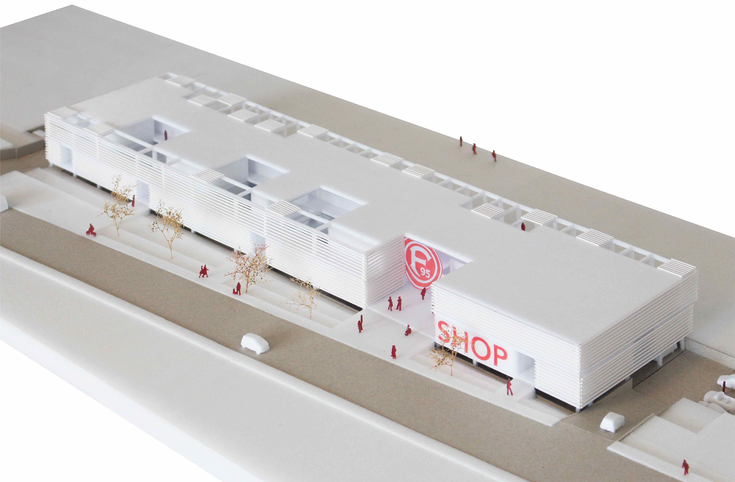 Architekturmodell des Nachwuchsleistungszentrums F95