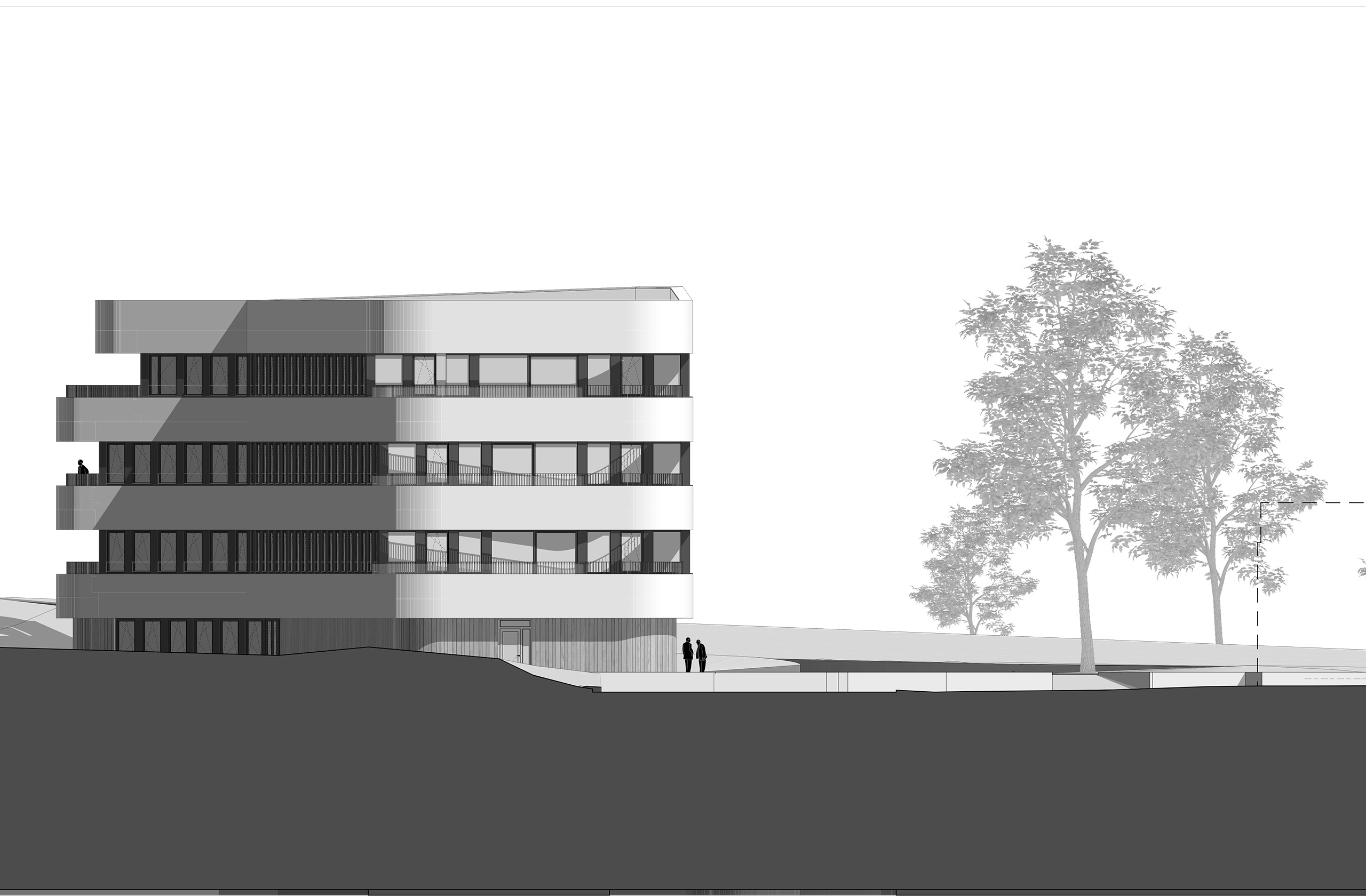 Seitenansicht des Ruhrtalbogen