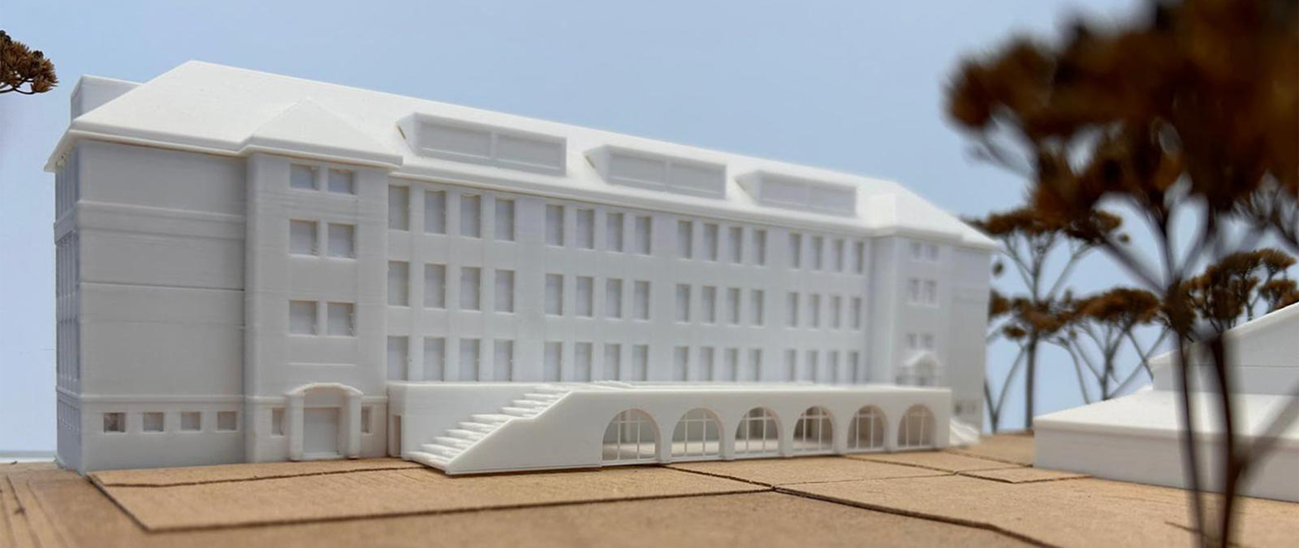 Modell des Erweiterungsbaus der GGS Hölterschule