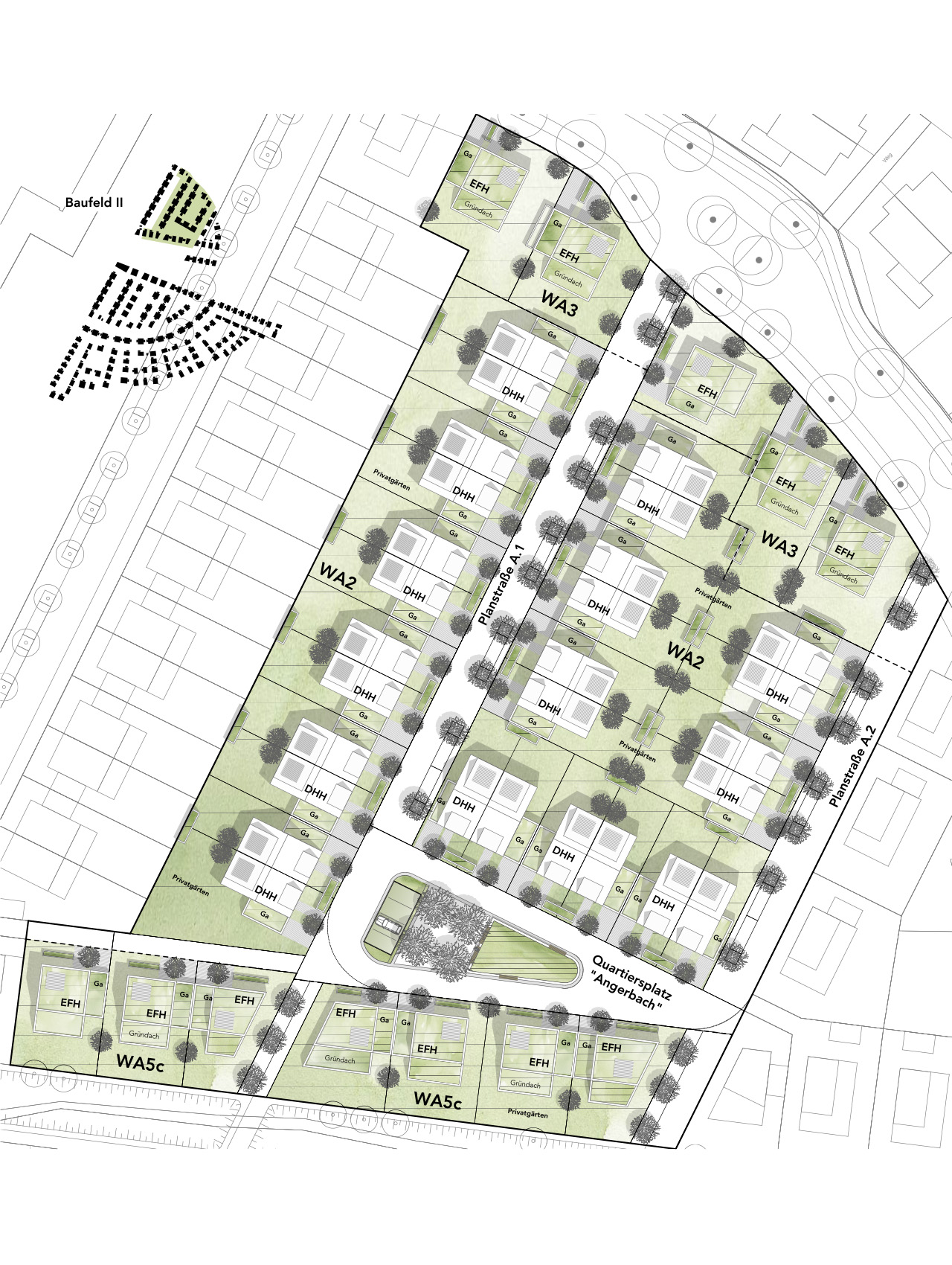 Lageplan Wohnquartier Am alten Angerbach