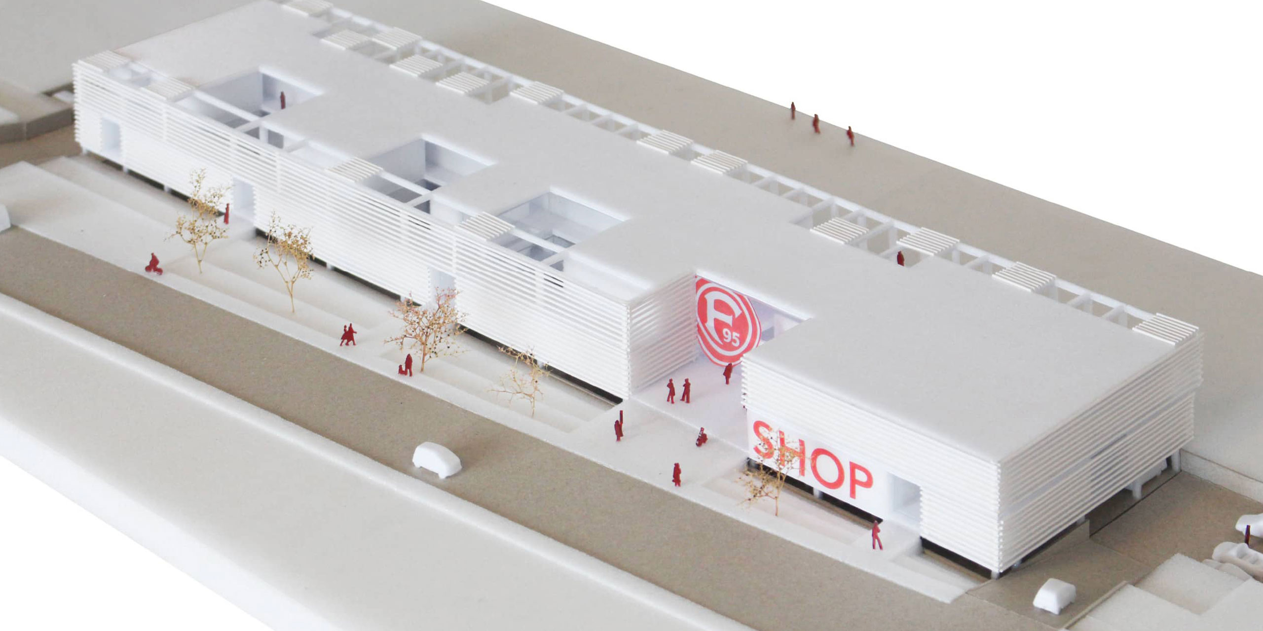 Architekturmodell des Nachwuchsleistungszentrums F95