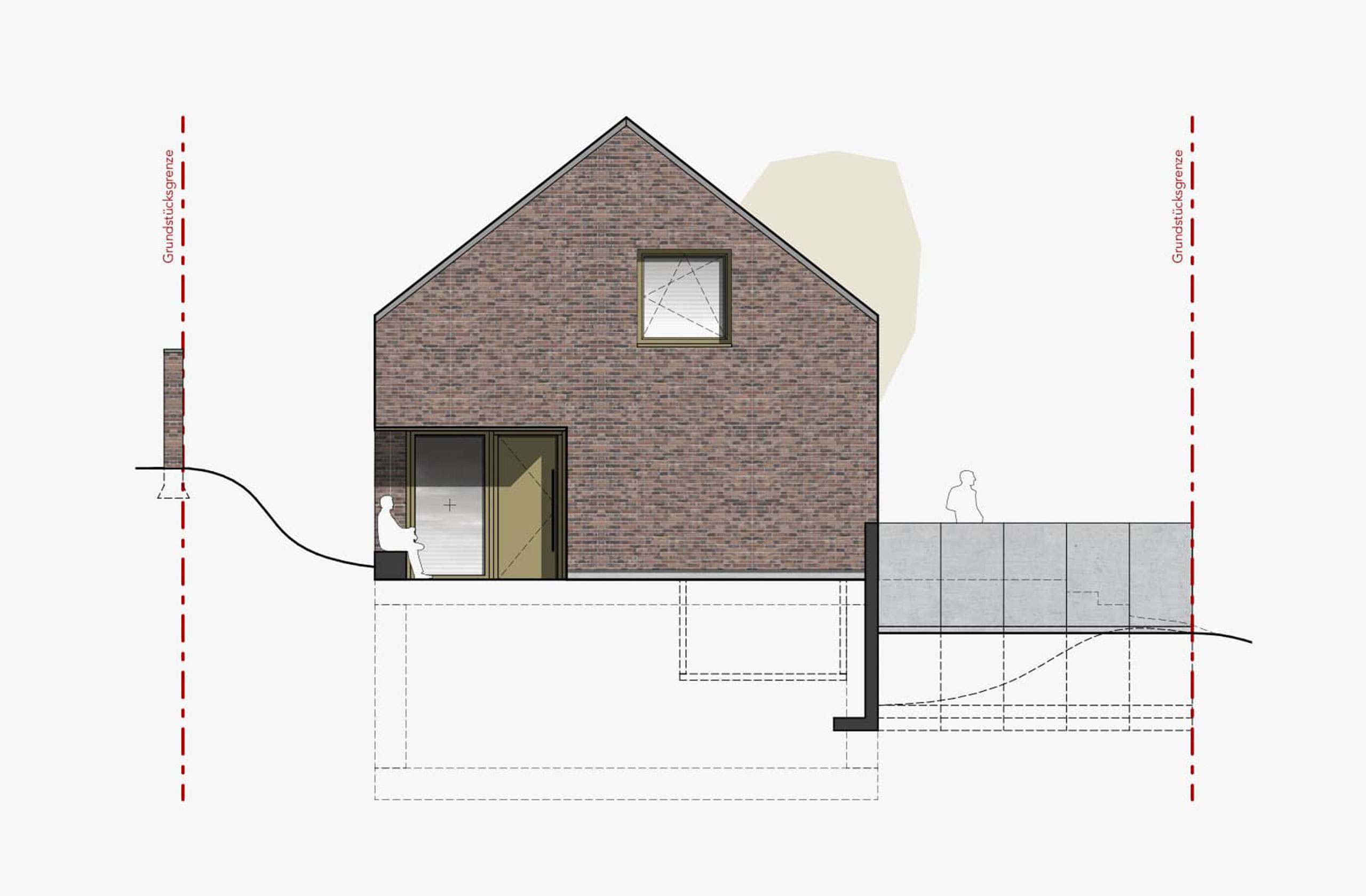 AUßenansicht des Einfamilienhauses