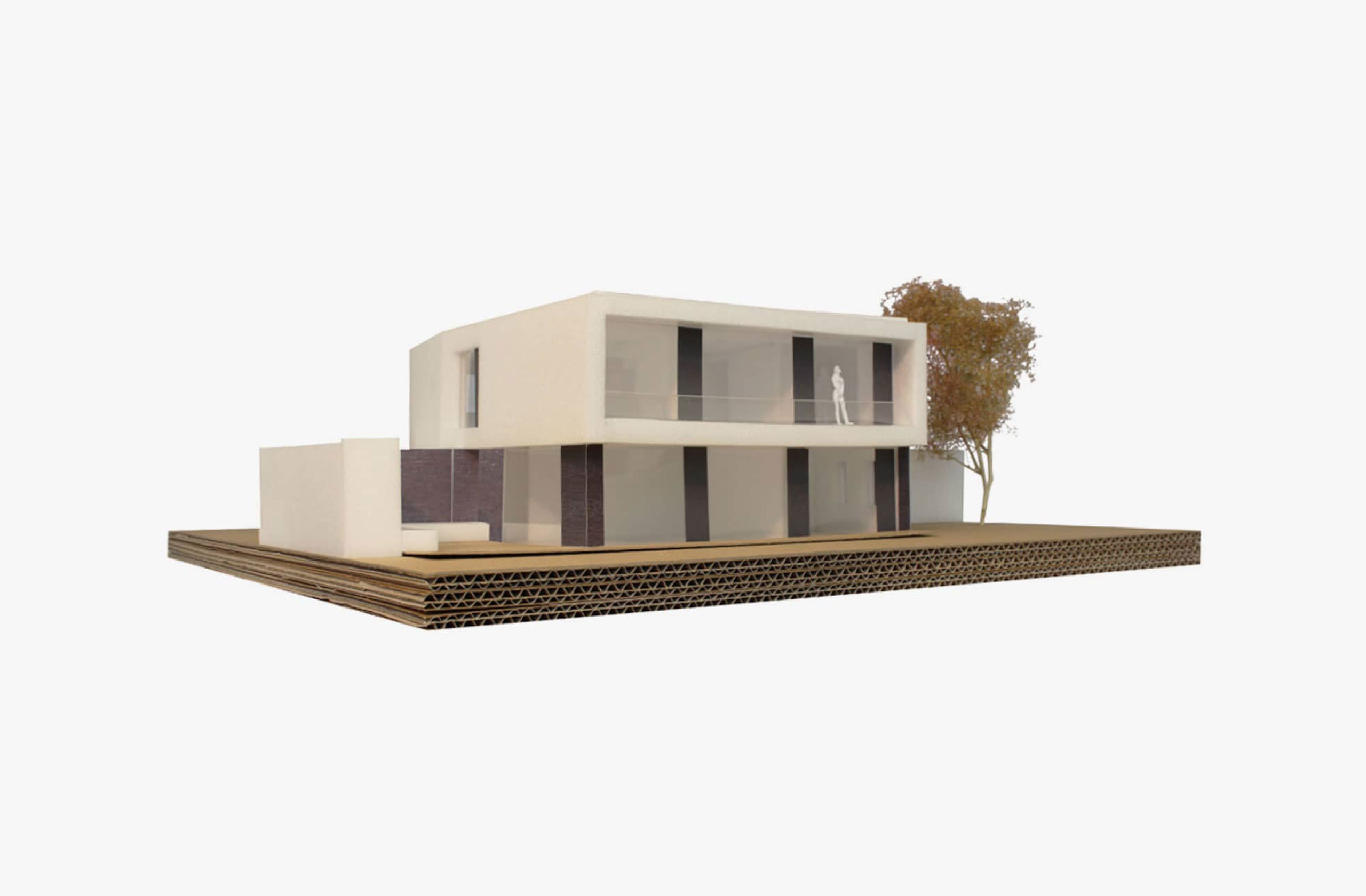 Architekturmodell des Wohnhauses GW24 mit zwei Vollgeschossen