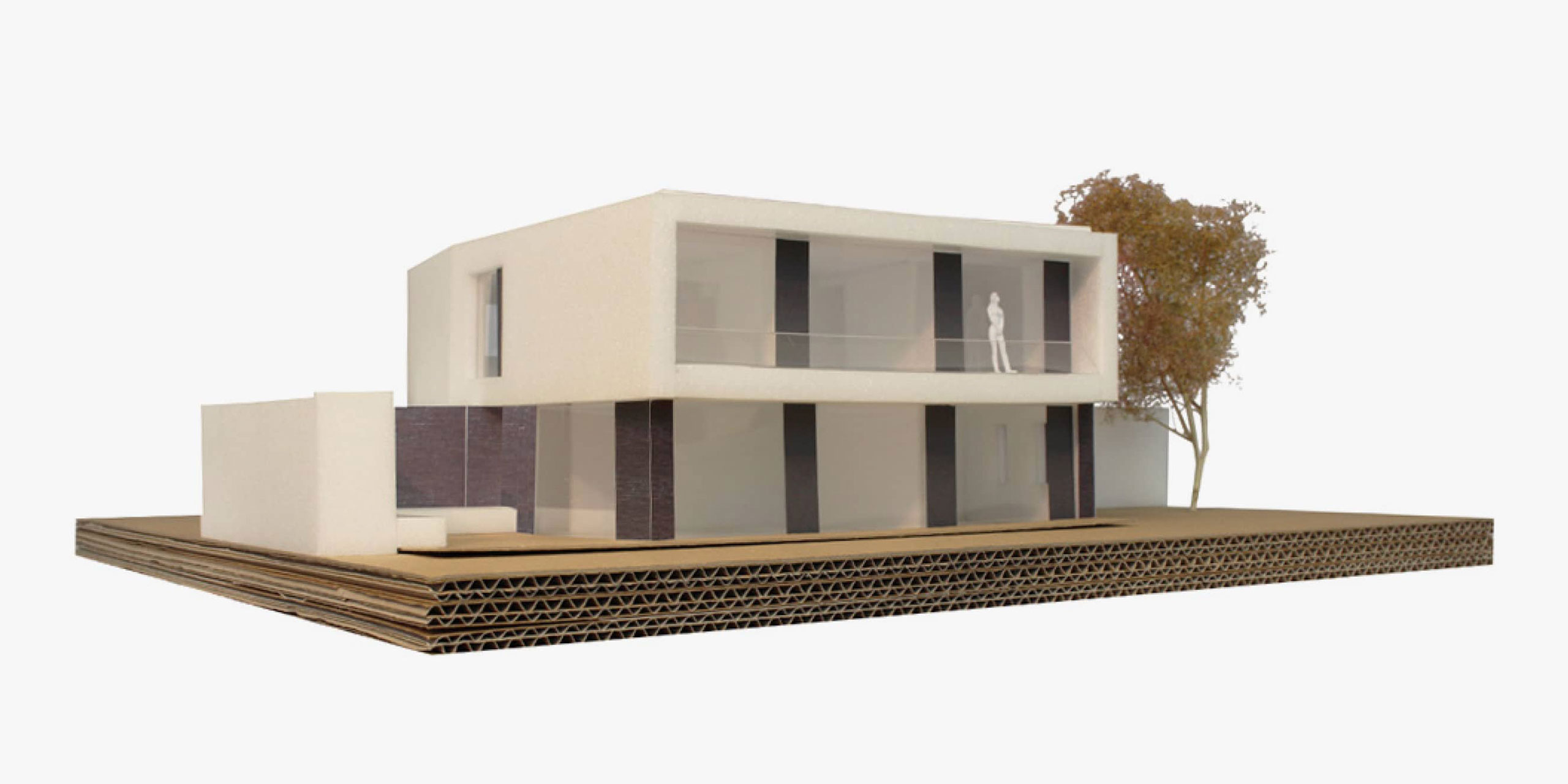 Seitenansicht des Modells des Wohnhauses GW24