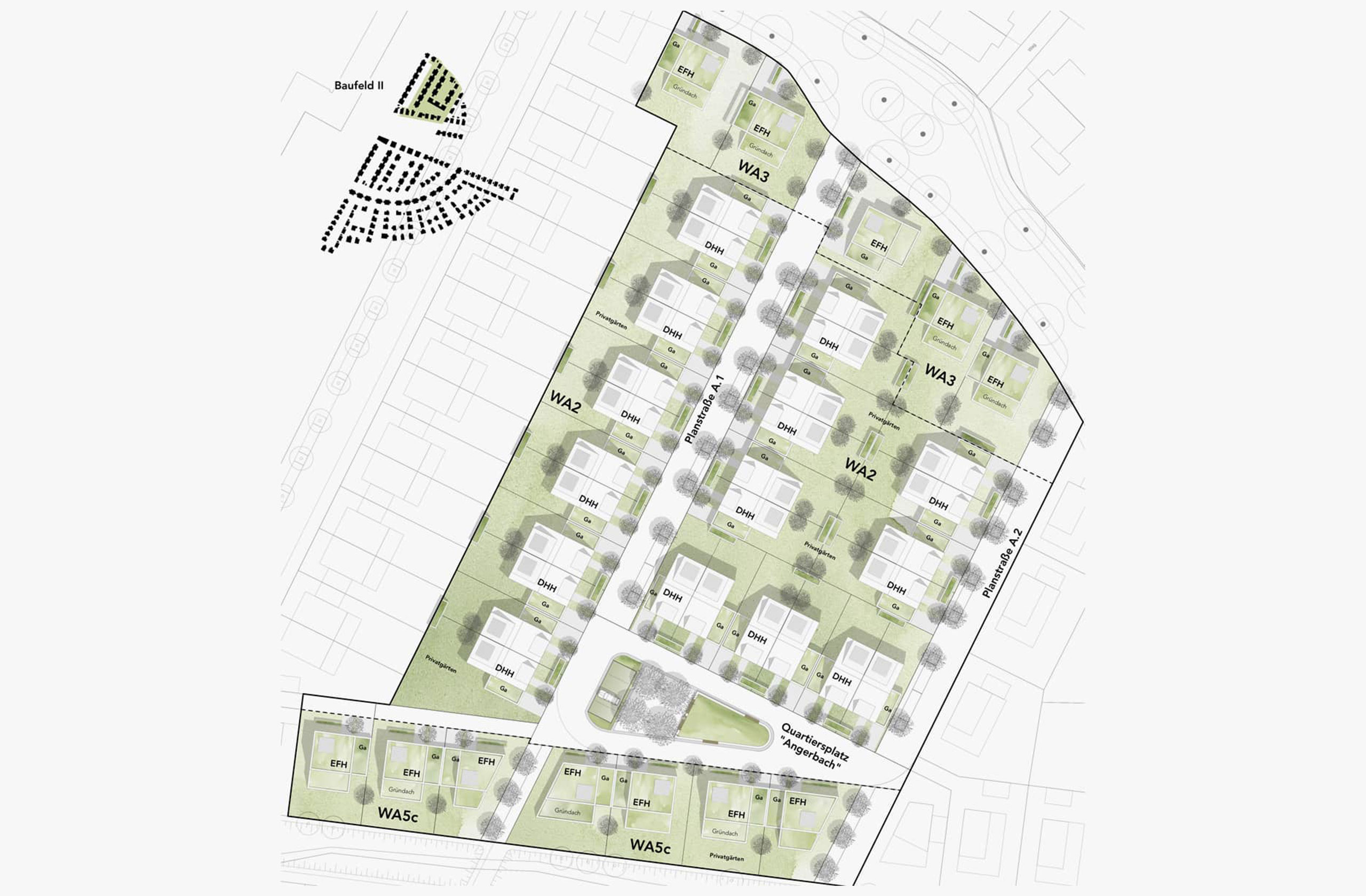 Lageplan Wohnquartier Am alten Angerbach
