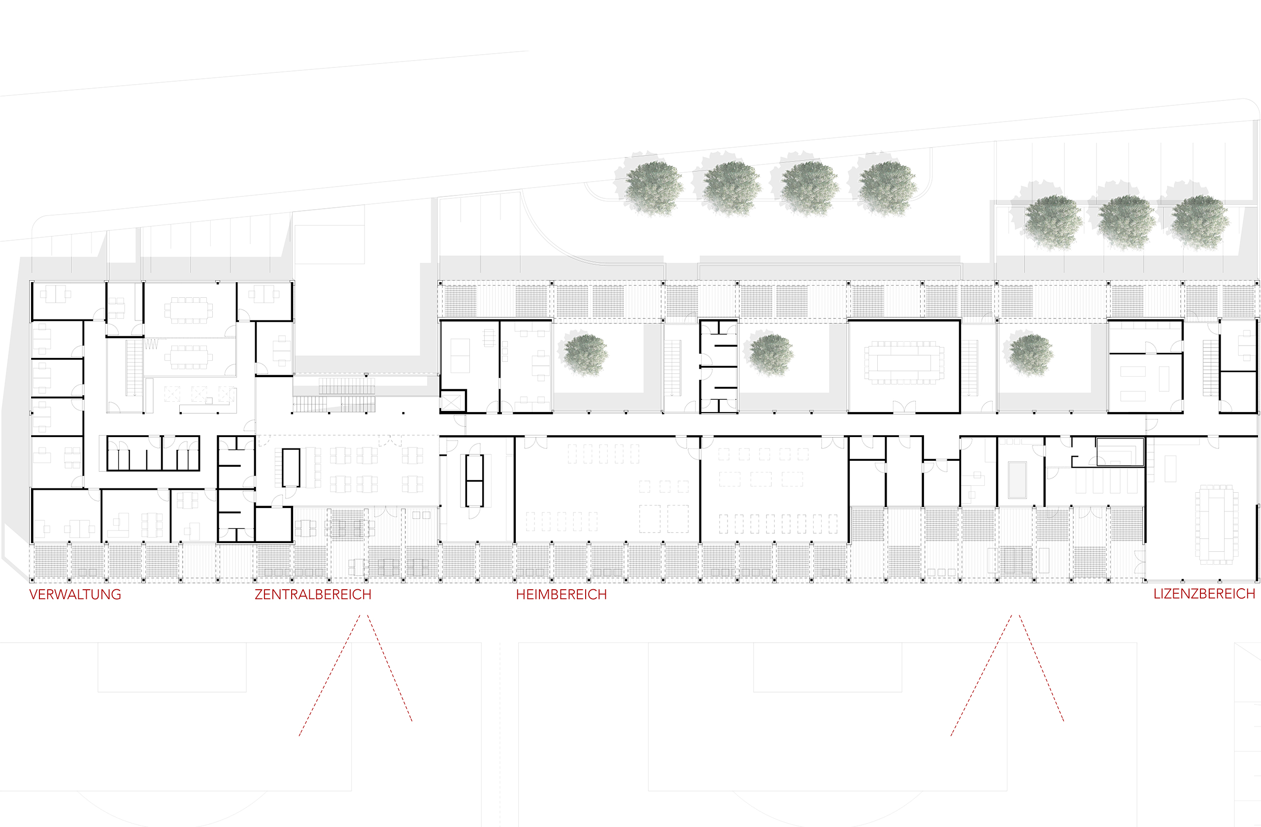 Grundriss des Nachwuchsleistungszentrums F95