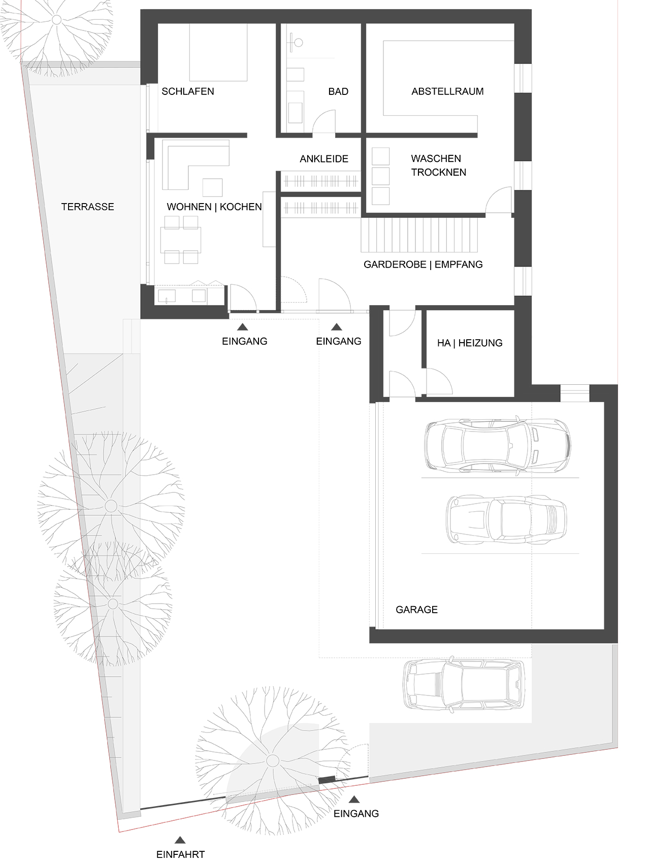 Grundriss des Wohnhauses