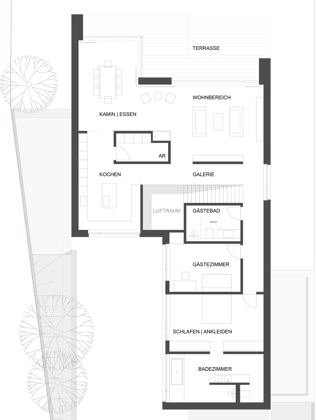 Grundriss des Wohnhauses