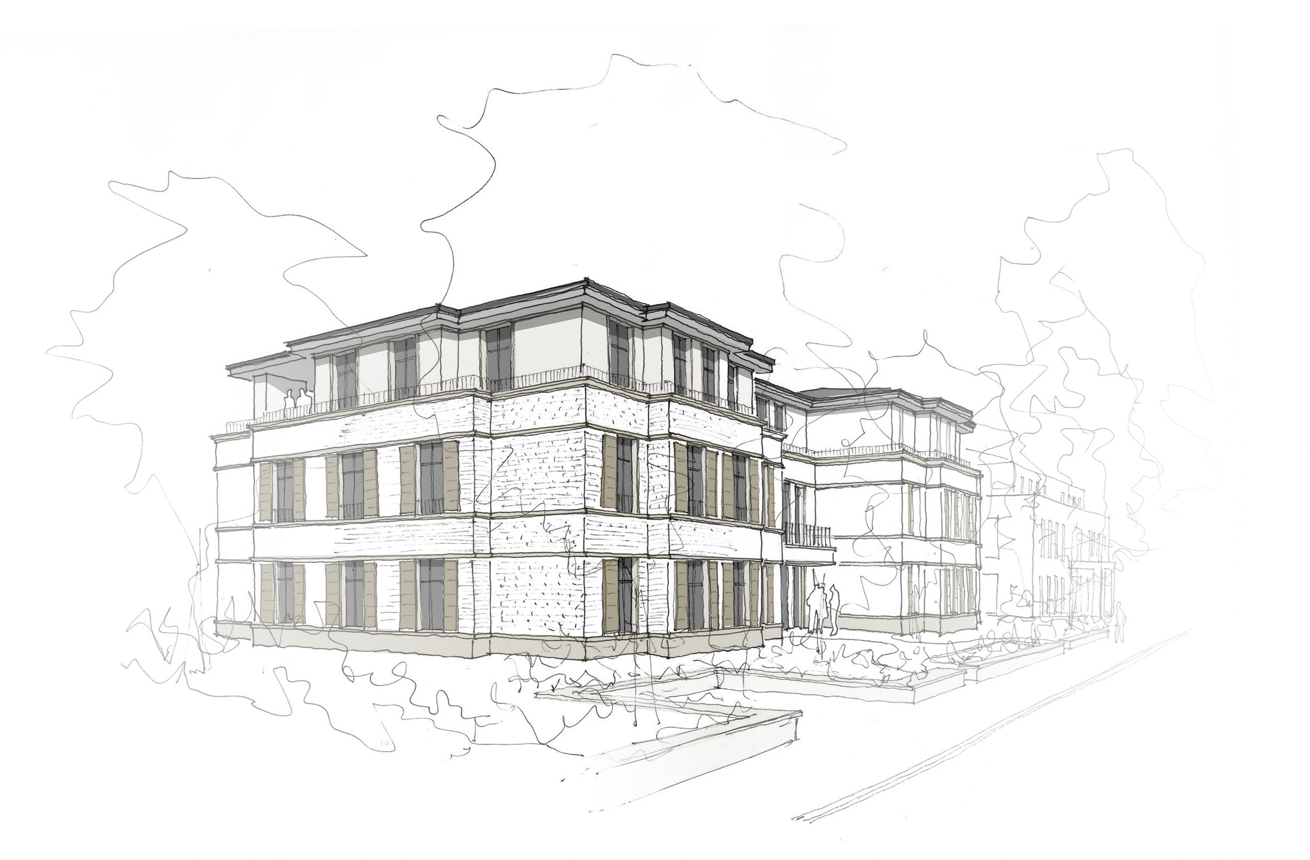 Handskizze Wohnbebauung 